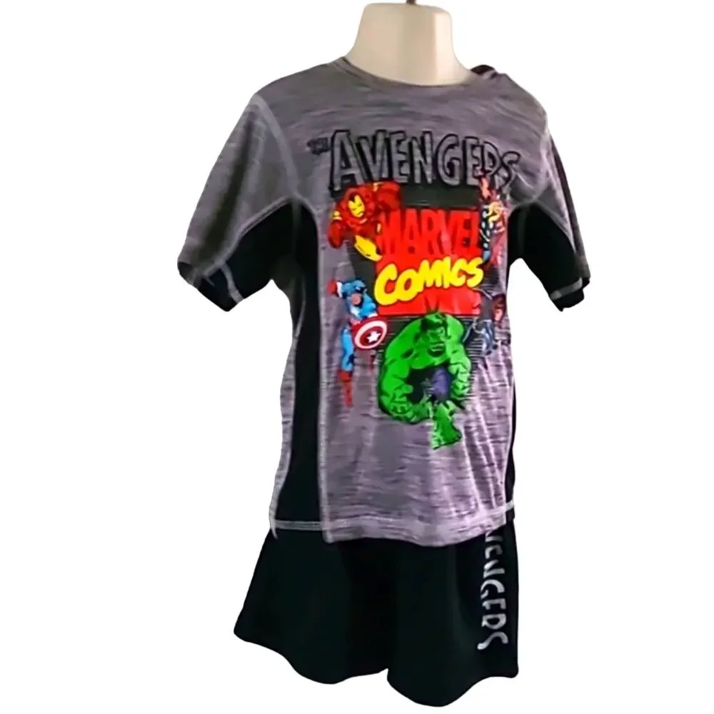 NWOT Marvel Avengers Boys' 2-Piece Shirt & Shorts Set, Size 2T Multicolor